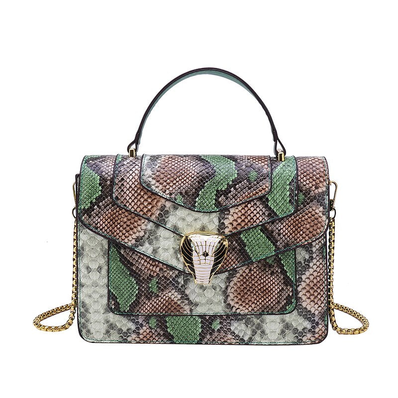 Sac à Main Femme Style Peau de Serpent - Serpentine Glam