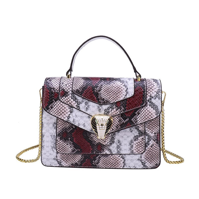 Sac à Main Femme Style Peau de Serpent - Serpentine Glam