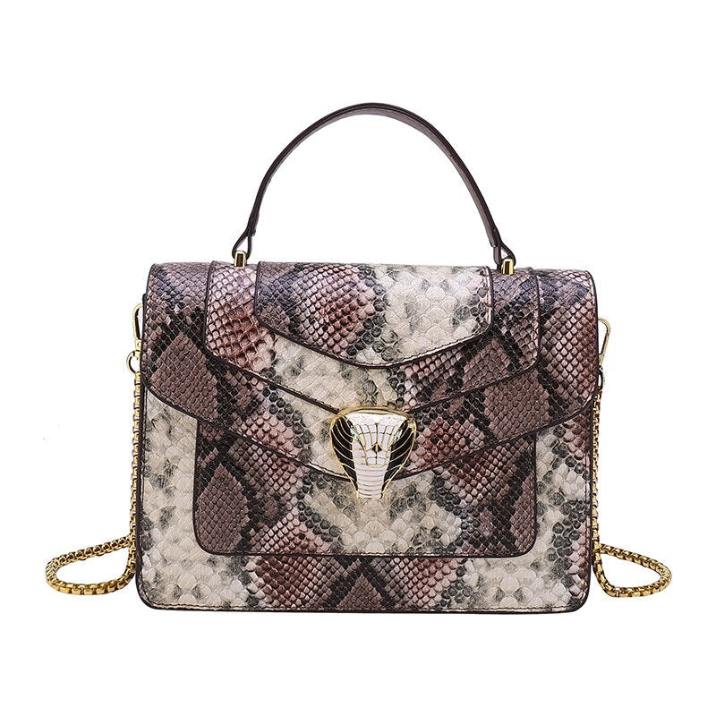 Sac à Main Femme Style Peau de Serpent - Serpentine Glam