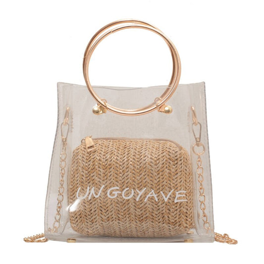 Sac à Main Femme en Plastique Transparent - CrystalGlam