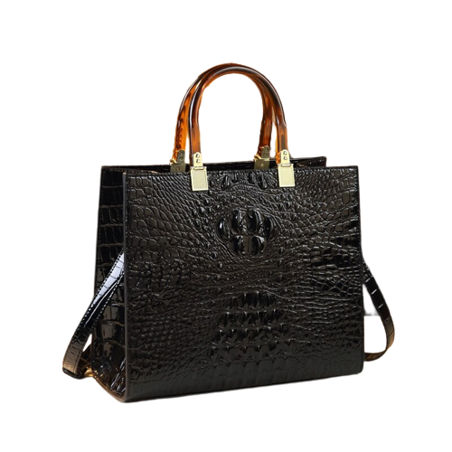 Sac à Main Femme Style Peau de Crocodile - CrocoChic