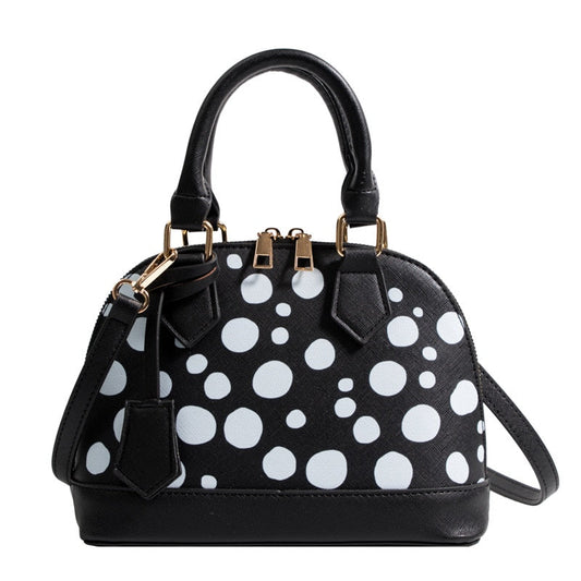 Sac à Main Femme Noir Pois Blanc - ÉlégancePure