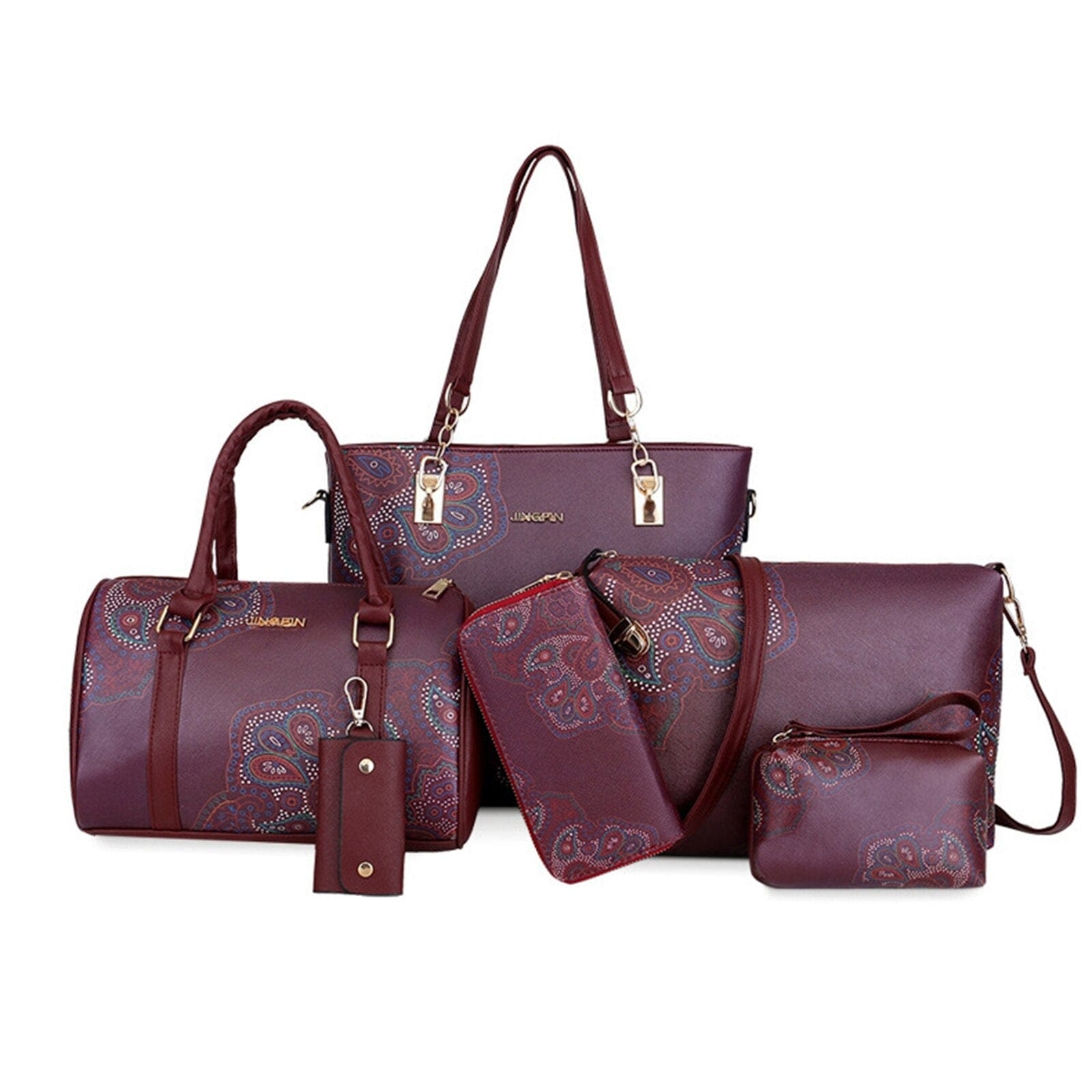 Ensemble Sac à Main Femme - Diva Luxe Bordeaux