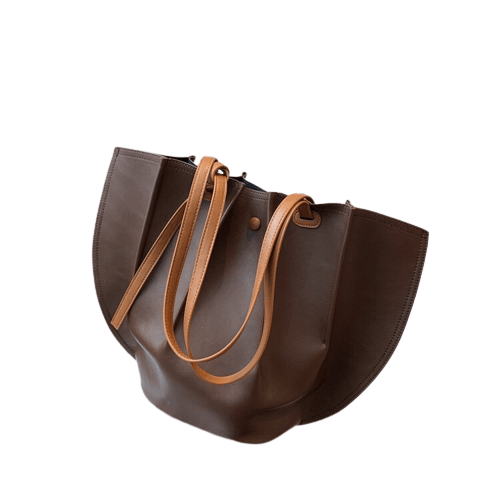 Grand Sac à Main Cabas Femme - FashionTote Café / 43x17x32cm