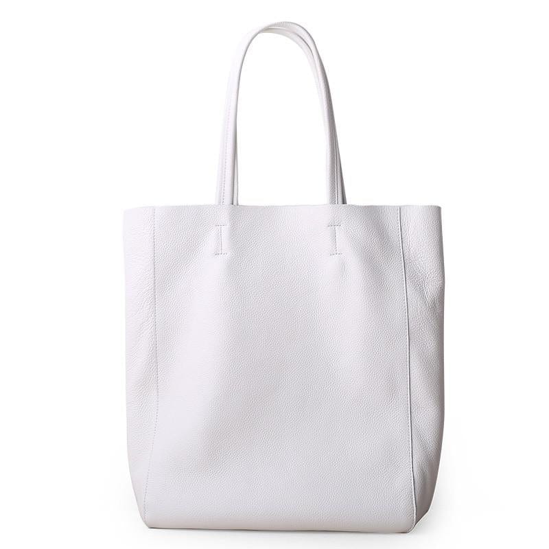 Grand Sac A Main Femme En Cuir - LuxeChic Blanc