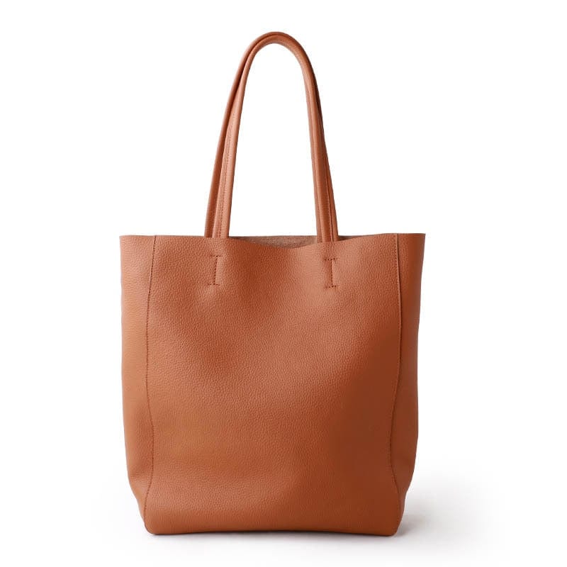 Grand Sac A Main Femme En Cuir - LuxeChic Camel