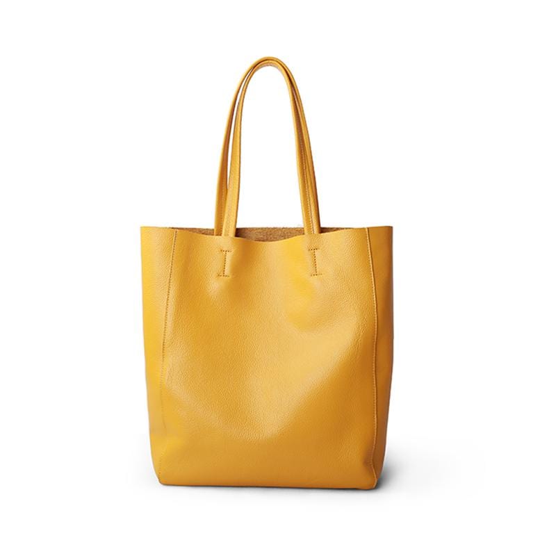 Grand Sac A Main Femme En Cuir - LuxeChic Jaune