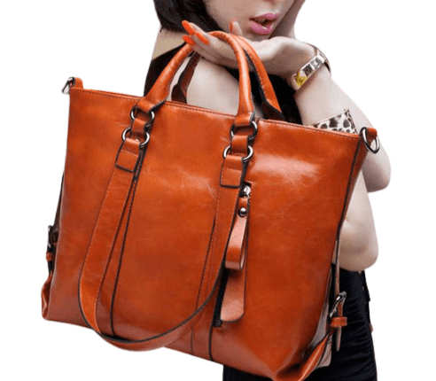 Grand Sac A Main Femme Marron - PrestigeMode Marron camel / 38x25x13cm