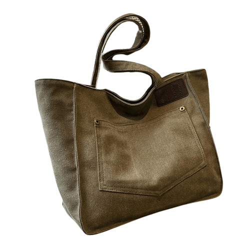 Grand Sac à Main Femme Porté Épaule - Eléganza Chic Vert / 42x29x14cm