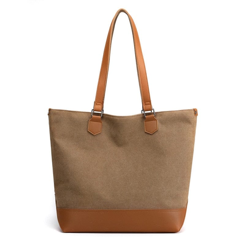 Grand Sac à Main Femme Tipe Cabas Moderne - LuxeTote Marron / 33x17x36cm