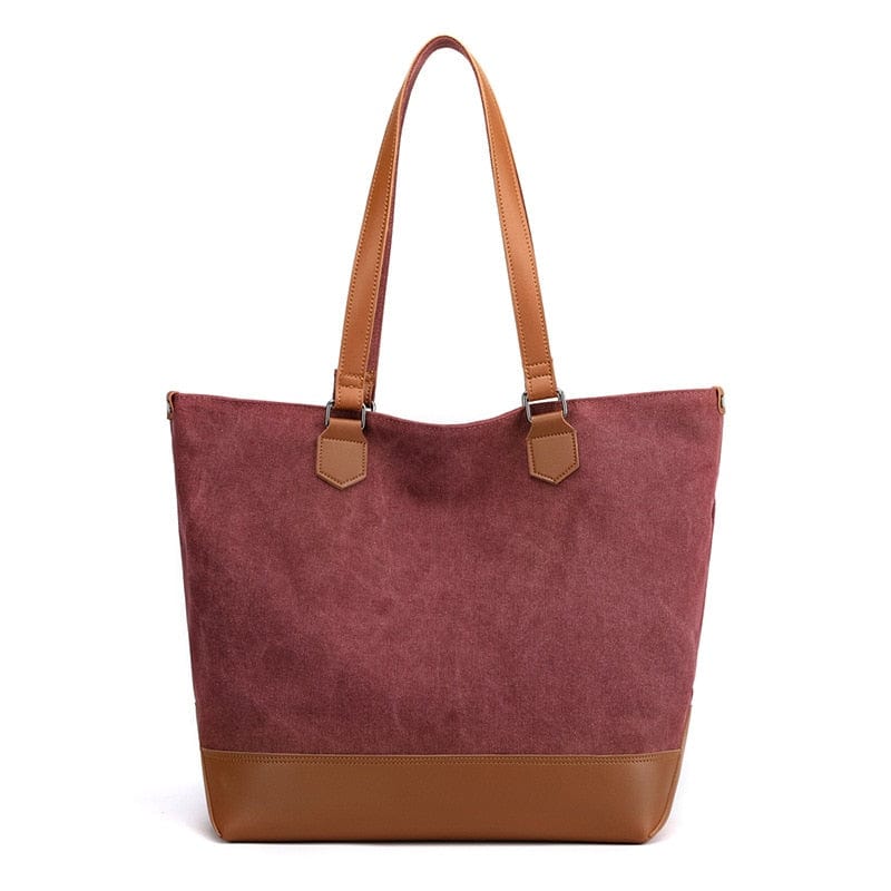 Grand Sac à Main Femme Tipe Cabas Moderne - LuxeTote Violet / 33x17x36cm