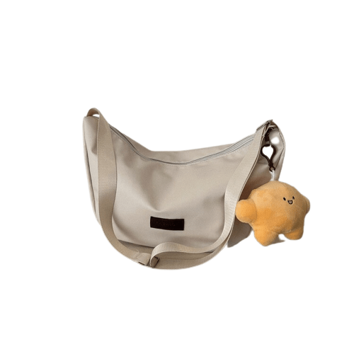 Grand Sac Besace Femme Pas Cher - LuxSac Blanc / 40.5x23x10cm