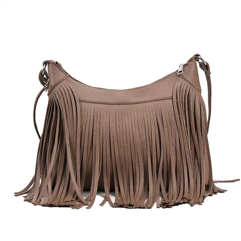 Grand Sac Besace Pour Femme - Luxe Élégant Café / 27x22x7cm