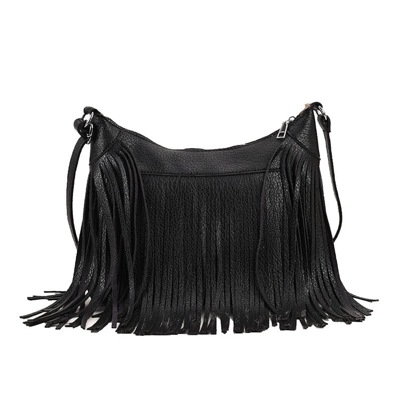 Grand Sac Besace Pour Femme - Luxe Élégant Noir / 27x22x7cm