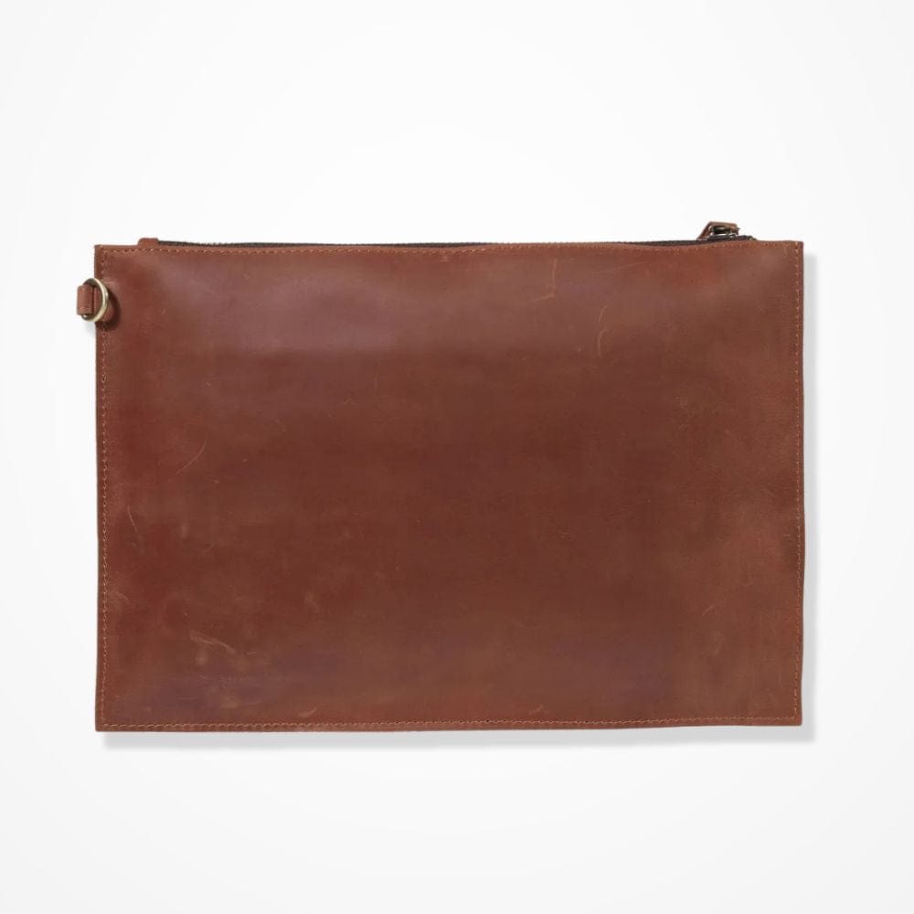 Grande Pochette Cuir Homme  Marron clair