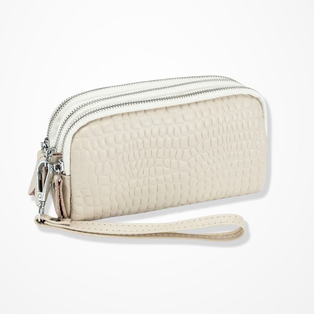 Grande Pochette Portefeuille Femme  Beige