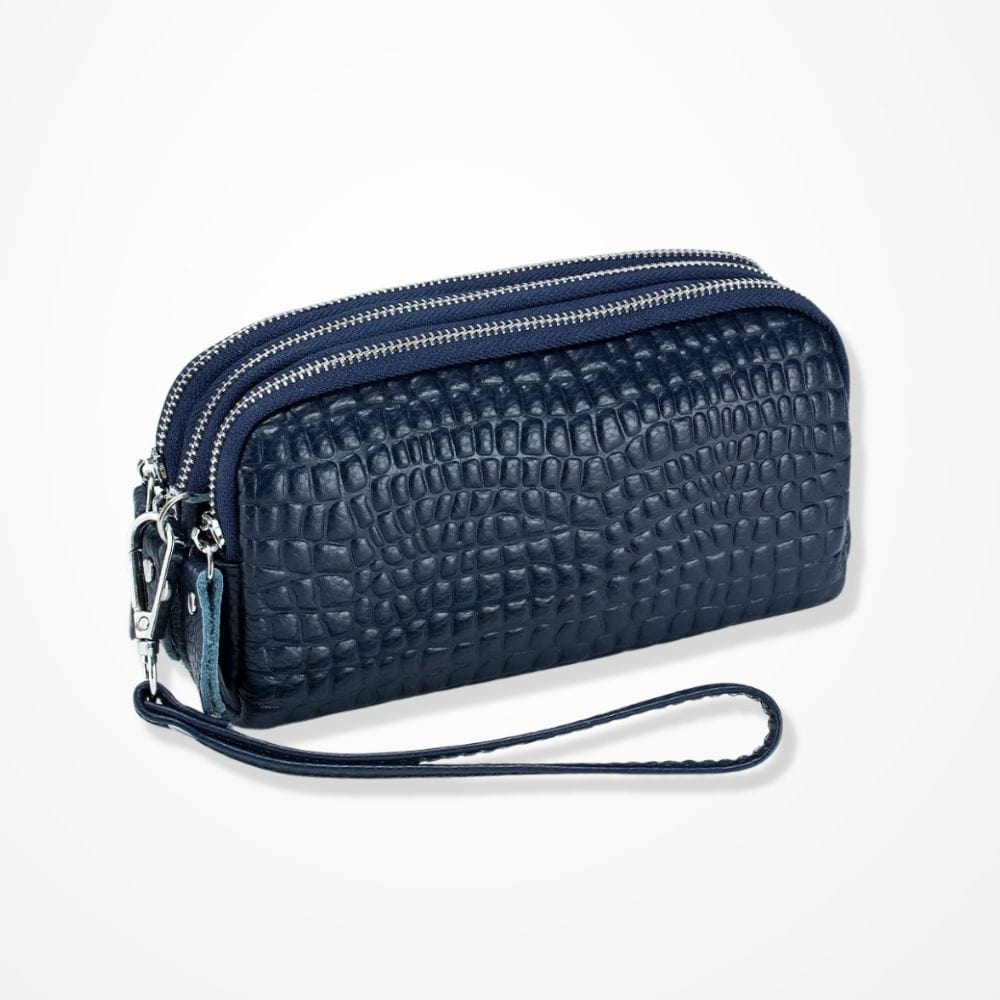 Grande Pochette Portefeuille Femme  Bleu