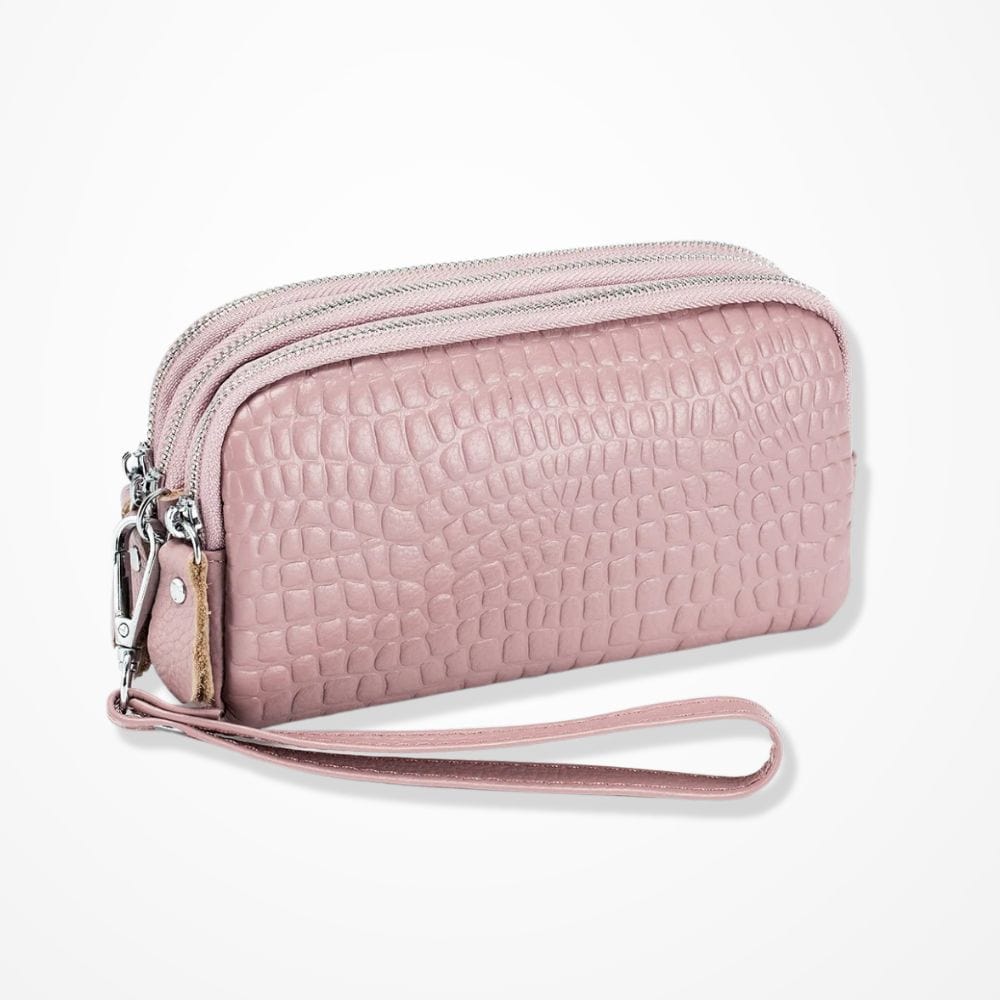 Grande Pochette Portefeuille Femme  Rose