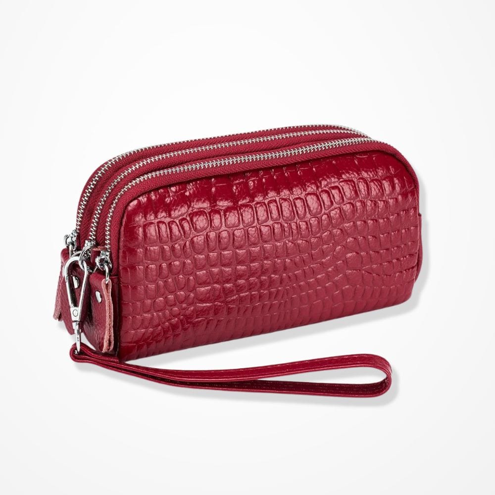 Grande Pochette Portefeuille Femme  Rouge