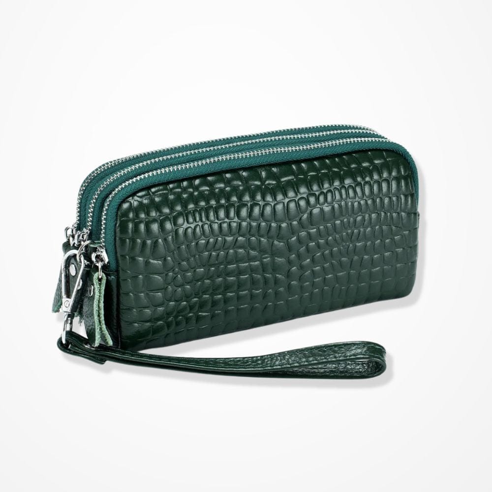 Grande Pochette Portefeuille Femme  Vert