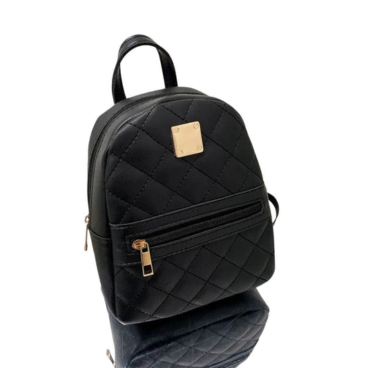 Mini Sac à Dos Femme Carreaux - ChicPack Noir