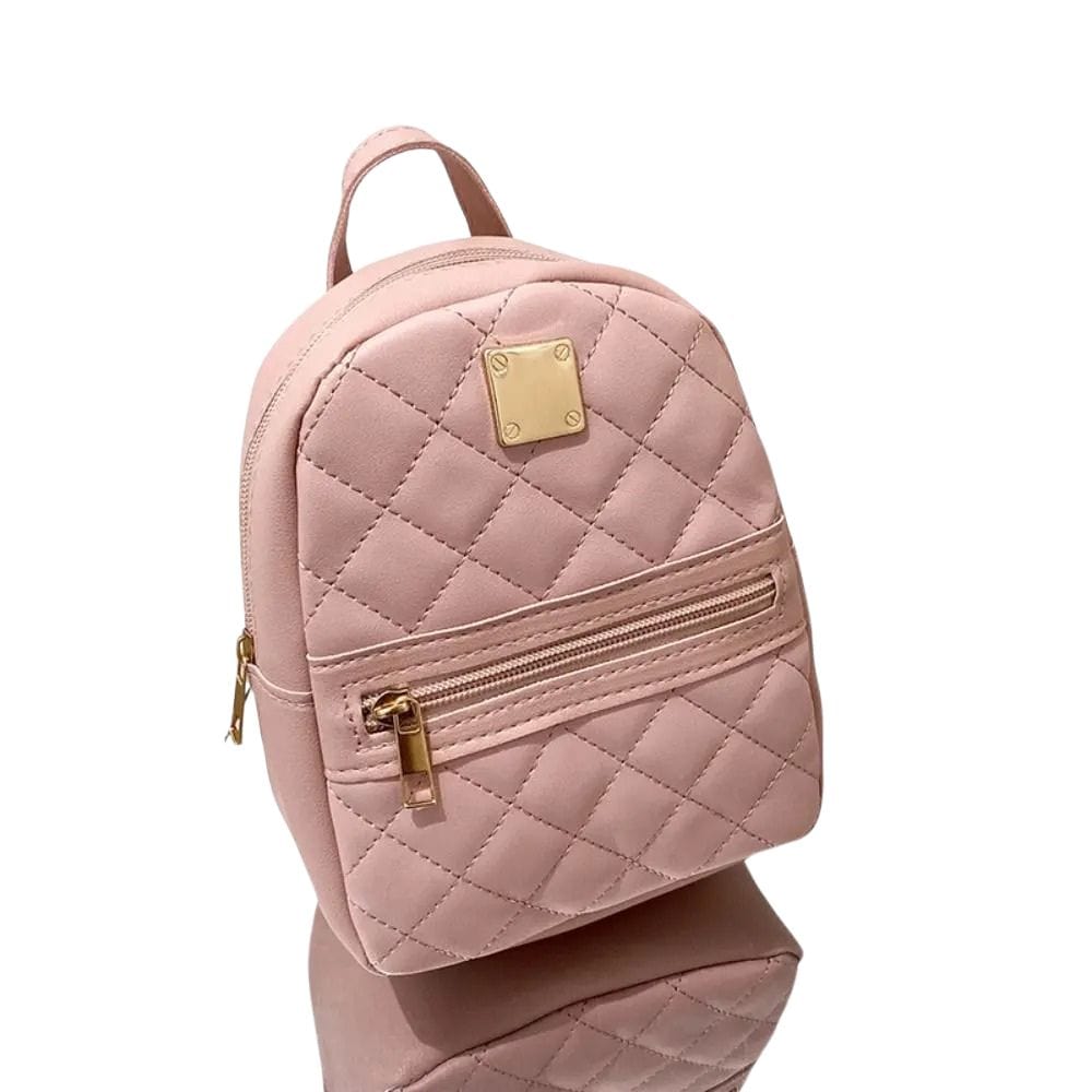 Mini Sac à Dos Femme Carreaux - ChicPack Rose