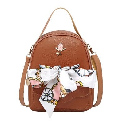 Mini Sac à Dos Femme Luxe - ChicLuxe Marron