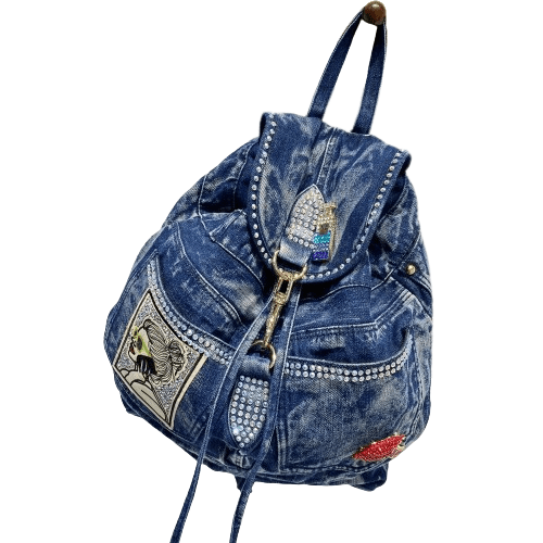 Petit Sac à Dos en Jean pour Femme - Urban Denim Bleu