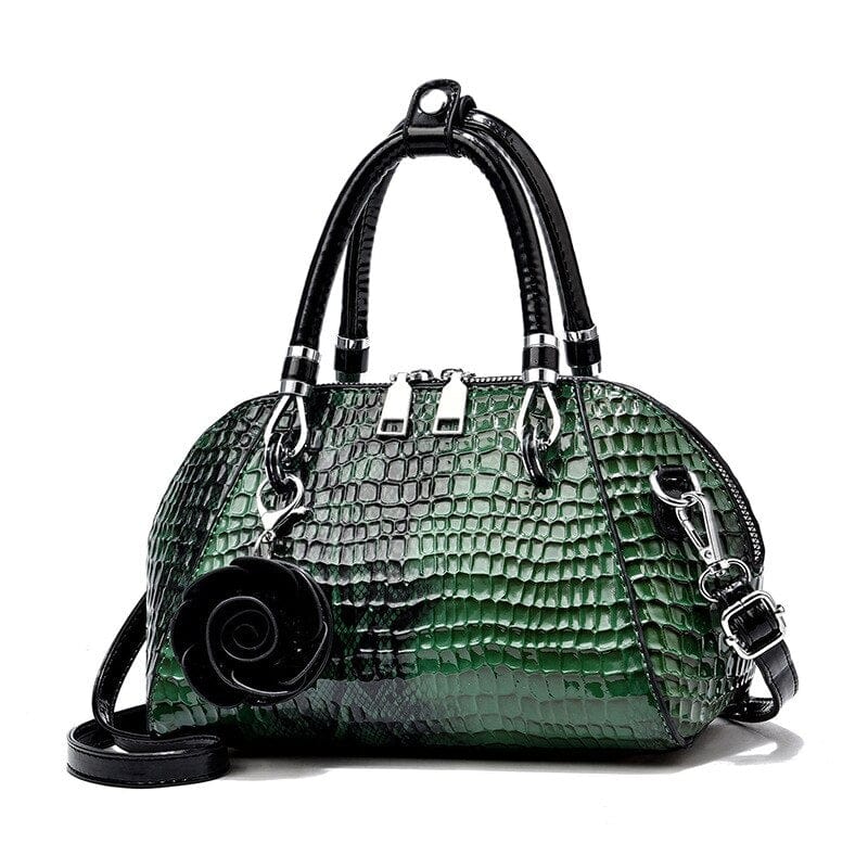 Petit Sac à Main Effet Peau de Serpent - Serpentielle Glam Vert