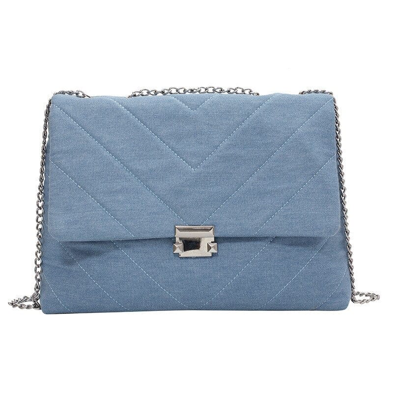 Petit Sac à Main Femme en Tissu - ModeSak Bleu claire