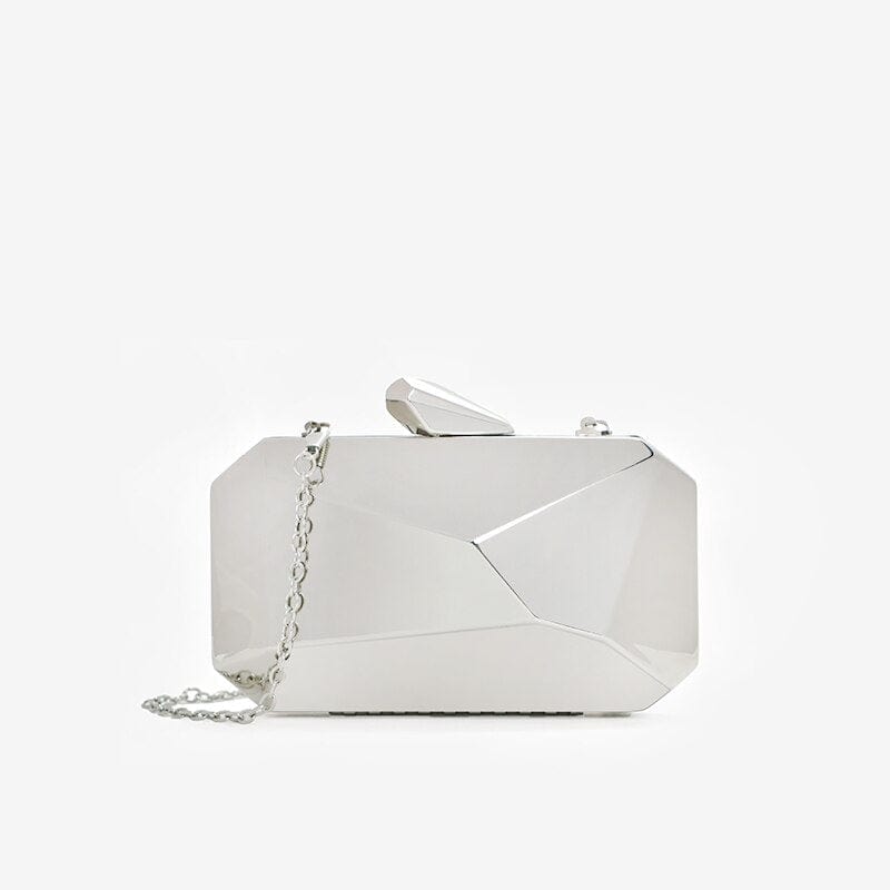 Petit Sac à Main Femme | FashionBag Argenté / 17x2x10cm