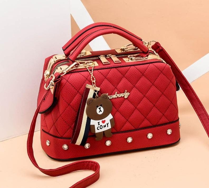 Petit Sac à Main Femme Ourson - FurryChic Rouge