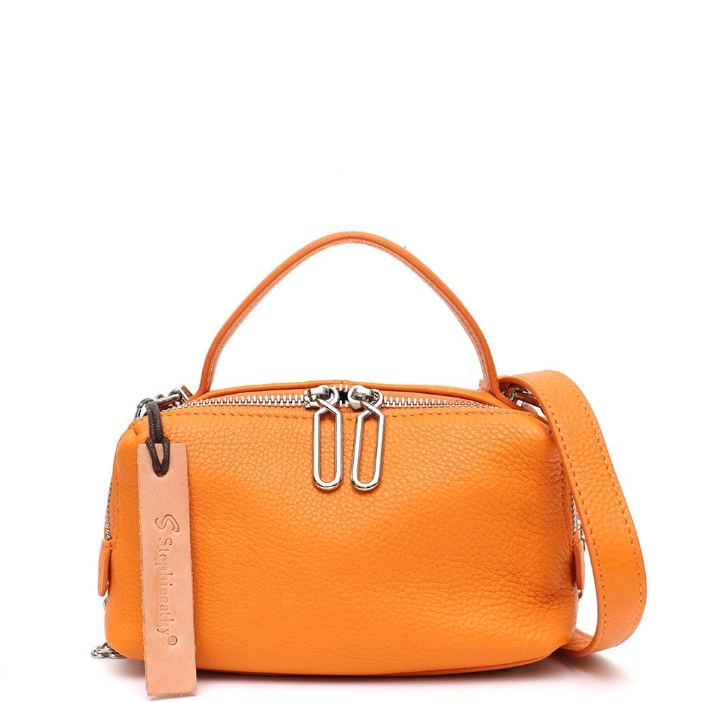 Petit Sac à Main Femme Tendance - Sac Chic Orange / 23x10x13cm