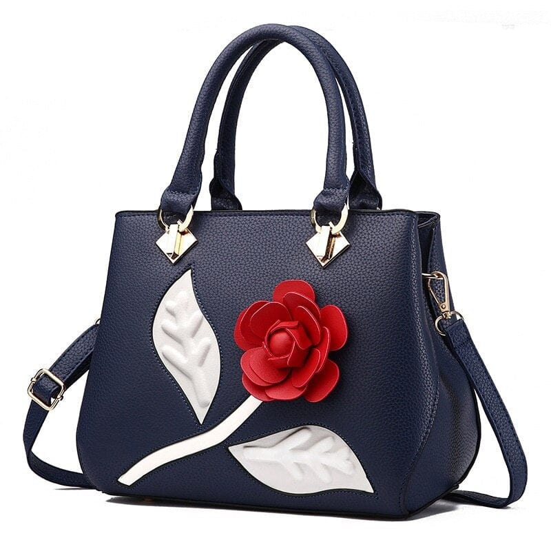 Petit Sac à Main Fleur Rose - Fleurista Bleu