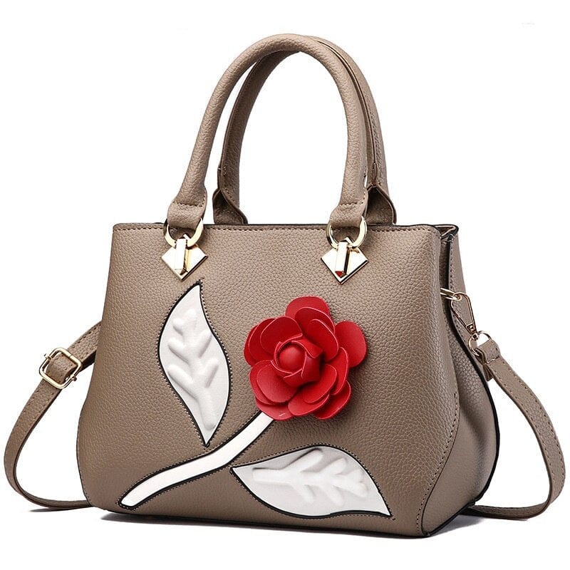 Petit Sac à Main Fleur Rose - Fleurista Khaki