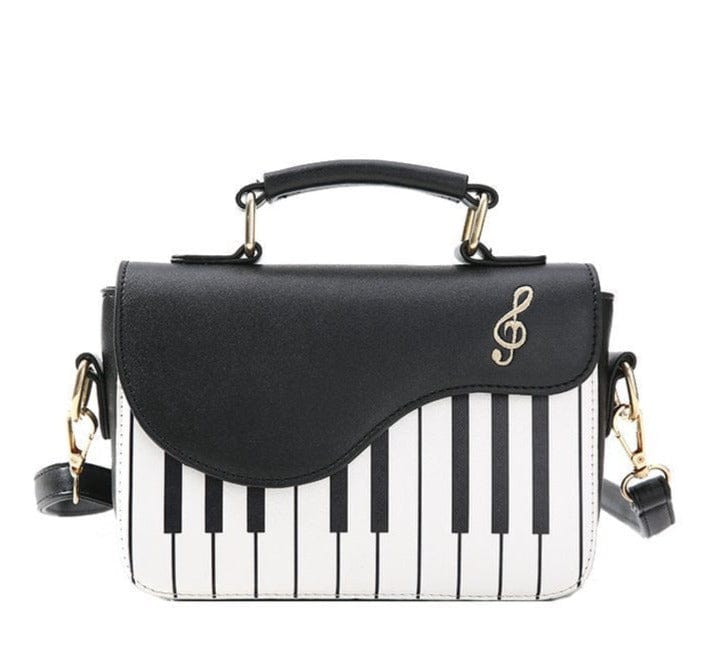 Petit Sac à Main Piano - SparkGlam Noir