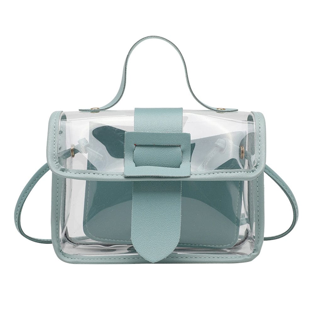 Petit Sac à Main Transparent - Cristal-Pure Bleu