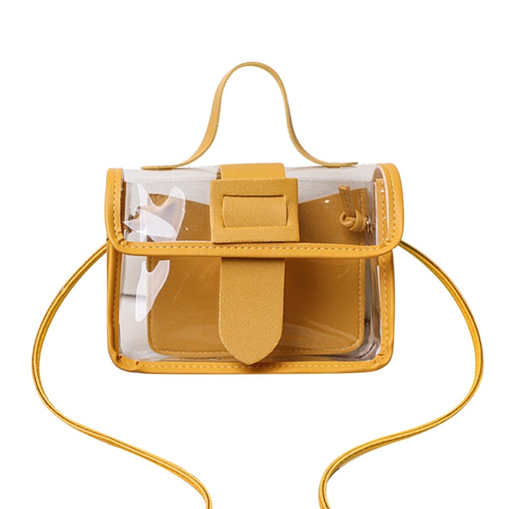 Petit Sac à Main Transparent - Cristal-Pure Jaune