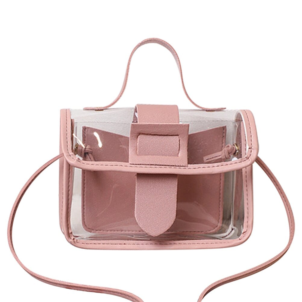 Petit Sac à Main Transparent - Cristal-Pure Rose