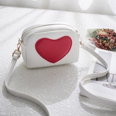 Petit Sac Bandoulière Cœur - LoveBag Blanc