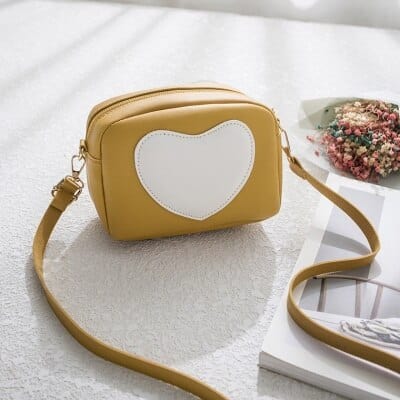 Petit Sac Bandoulière Cœur - LoveBag Jaune