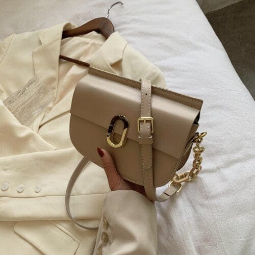 Petit Sac Bandoulière Cuir Synthétique - MiniTrendy Beige