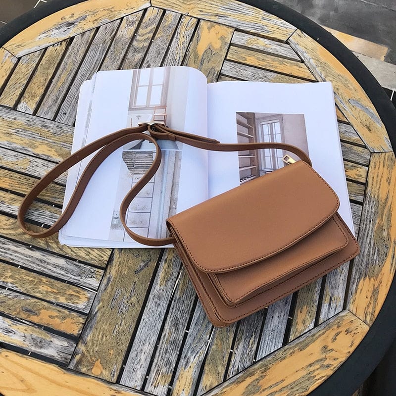 Petit Sac Bandoulière Femme Classique - Charmé Sachet Marron