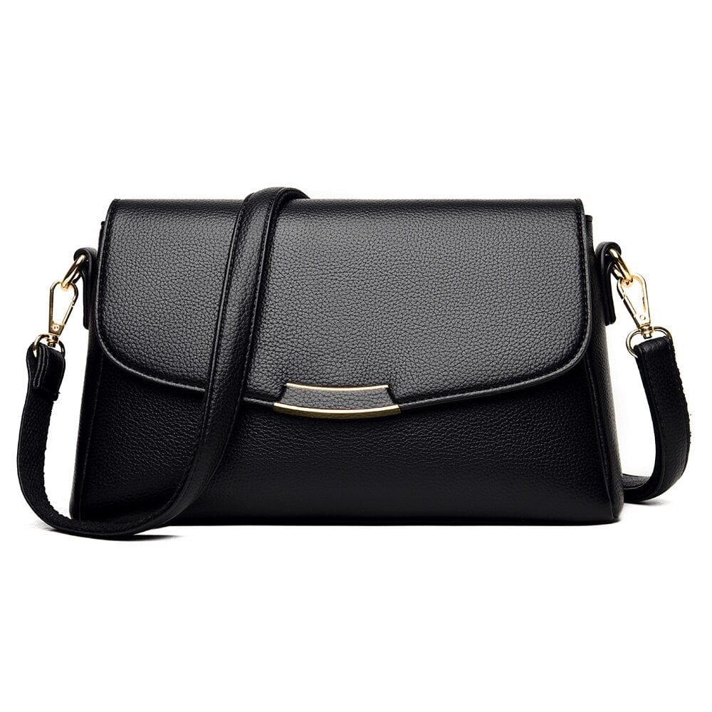 Petit Sac Bandoulière Femme Sobre - CharmeElégant Noir