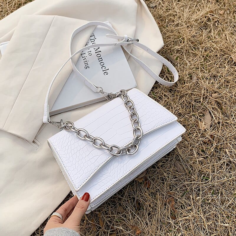 Petit Sac Bandoulière Femme Tendance - LuxeFem Blanc