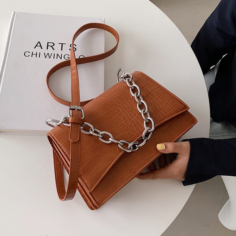 Petit Sac Bandoulière Femme Tendance - LuxeFem Marron