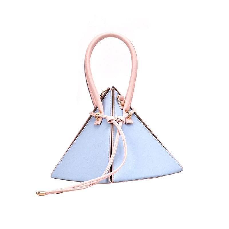 Petit Sac Bandoulière Femme Triangle - CharmeSac Bleu