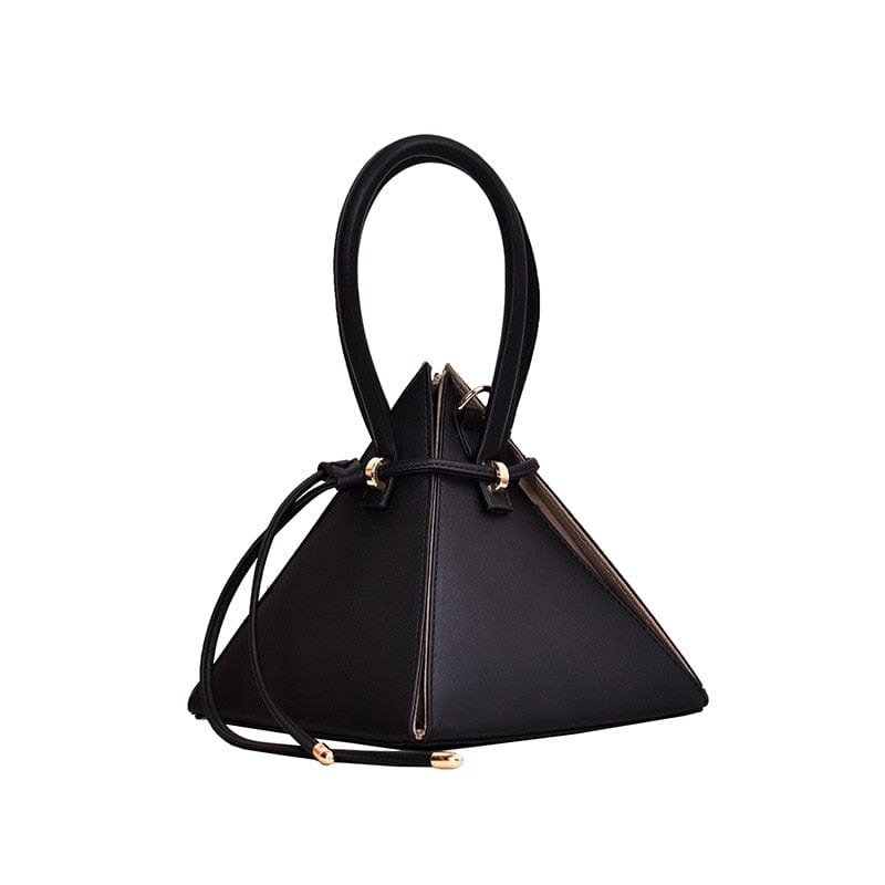 Petit Sac Bandoulière Femme Triangle - CharmeSac Noir