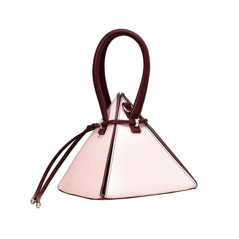 Petit Sac Bandoulière Femme Triangle - CharmeSac Rose