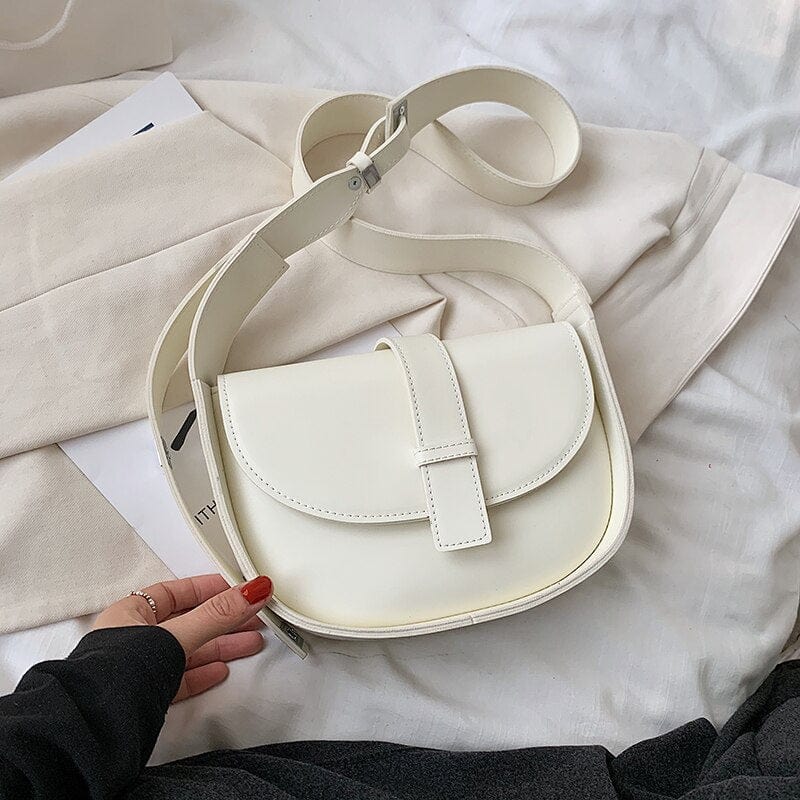 Petit Sac Bandoulière Souple Femme - FlexiChic Blanc